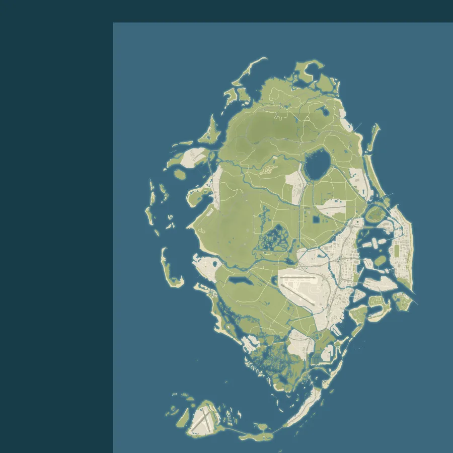 Community reconstruction of Leonida from the GTA6 Leonida Atlas